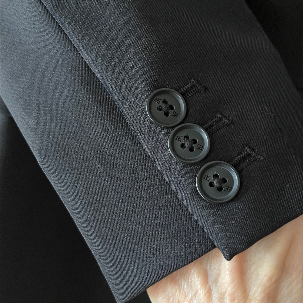 Banana Republic sculpted stretch Black Women's one button blazer-lined-NWT-2P - Picture 3 of 8